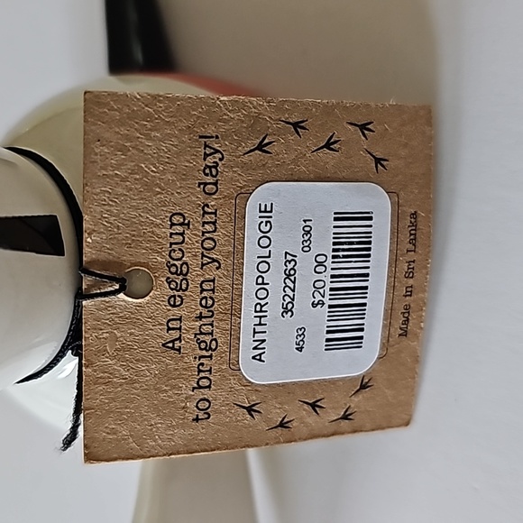 NWT Anthropologie Hannah Turner Red Bird Stoneware Eggcup - Picture 8 of 9